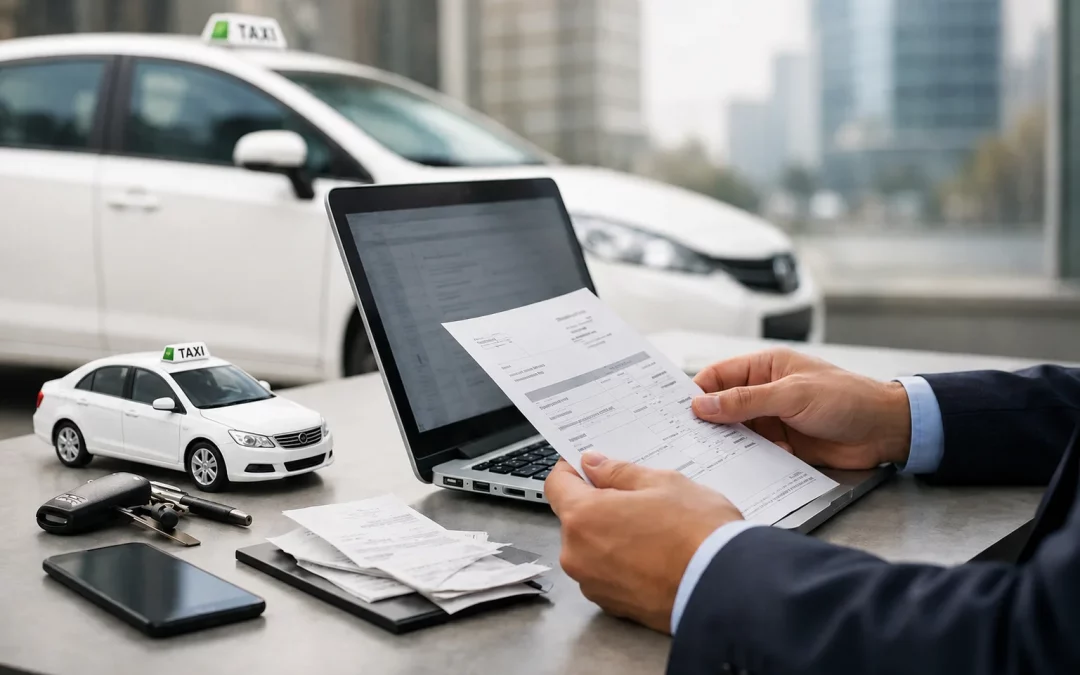 Facture de taxi de l’entreprise dépenses claires et sans attente